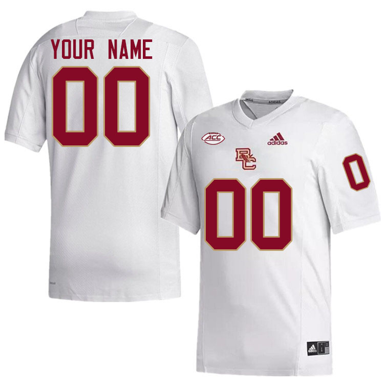 Custom Boston College Eagles Name And Number Football Jerseys Stitched-White